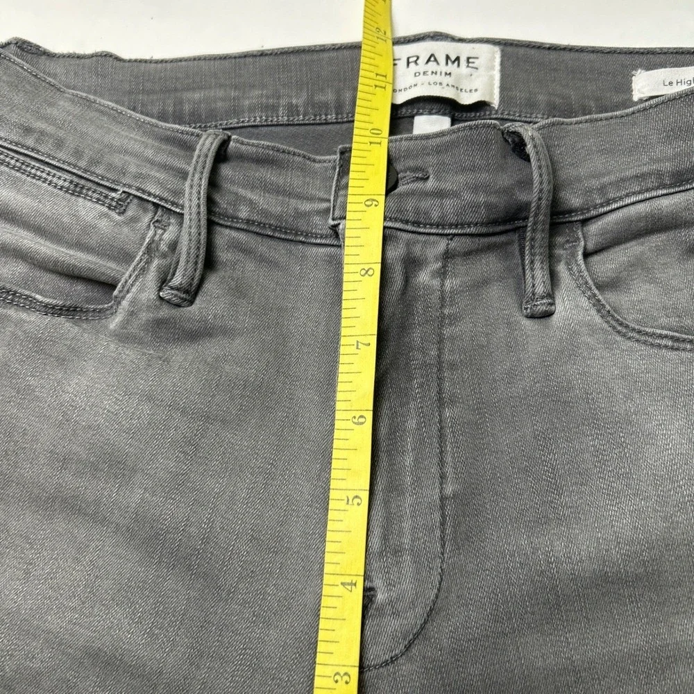 Frame Women Le High Skinny High Rise Stretch Denim Jeans Size 6/28 Charcoal Gray